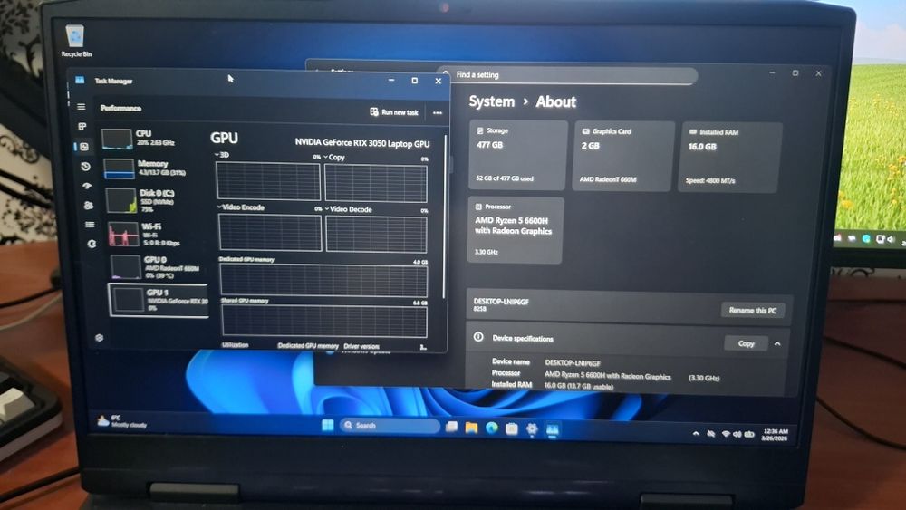 Lenovo IdeaPad Gaming 3 | Ryzen 5 6600H, RTX 3050, 16GB RAM, 512GB SSD