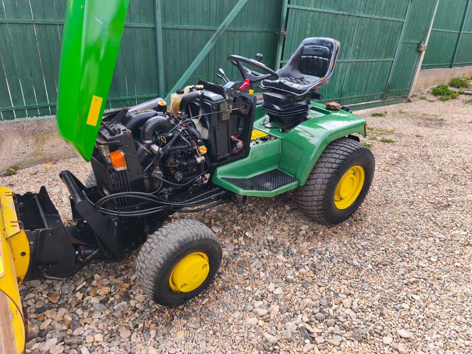 John Deere 455 cu lamă hidraulica Tractor tractoras de tuns iarbă gazon