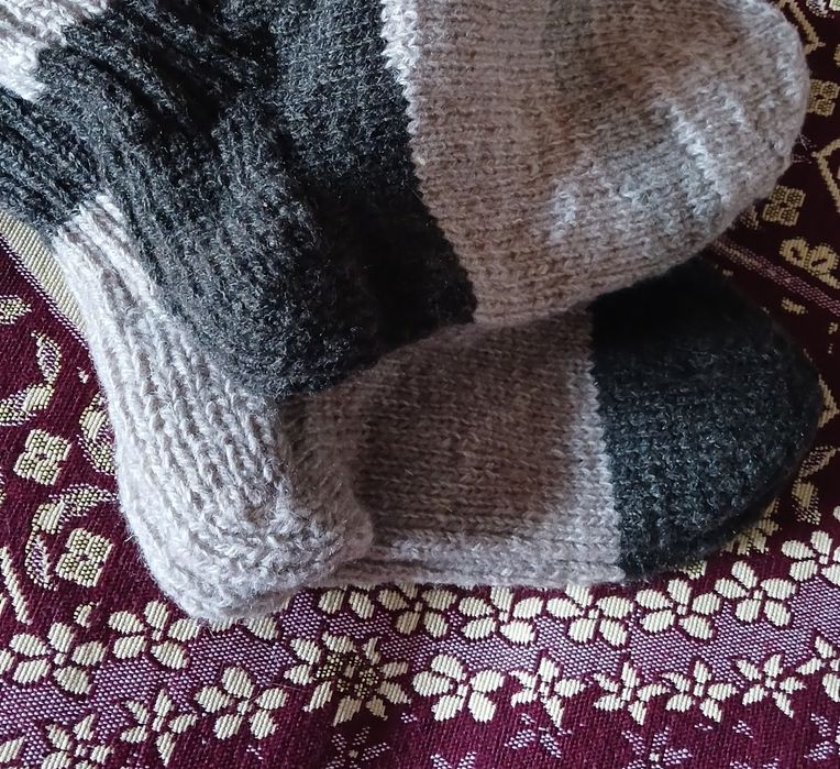 Носки вязаные, тёплые