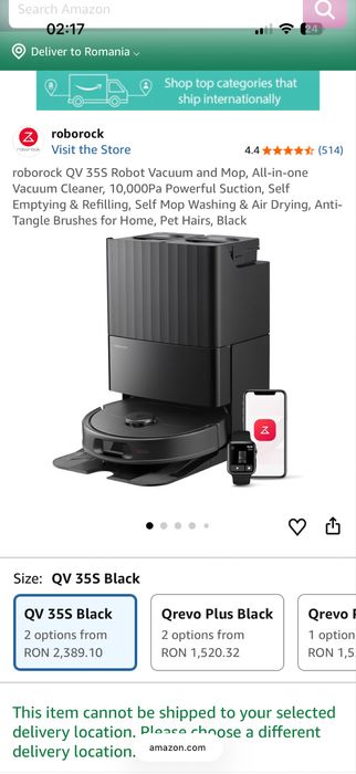 Aspirator inteligent Roborock QV 35S white • NOU / SIGILAT •