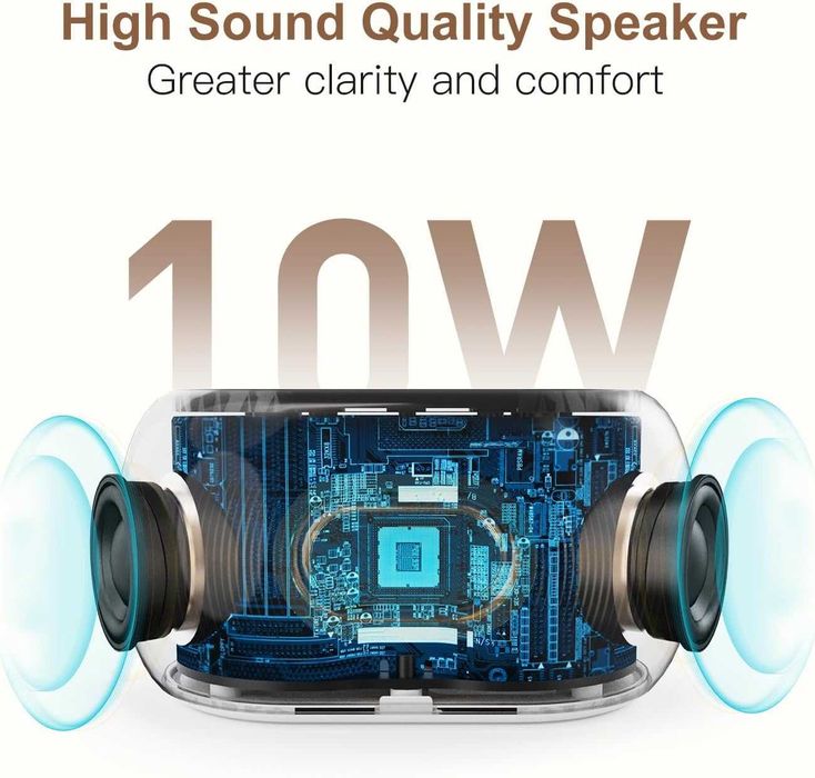 ANJANK часовник с бял шум, будилник с Bluetooth високоговорител