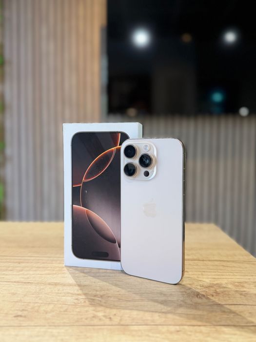 **ATSGSM.RO**iPhone 16 Pro 128Gb DESERT/Baterie93%/Fact+Gar 12 luni