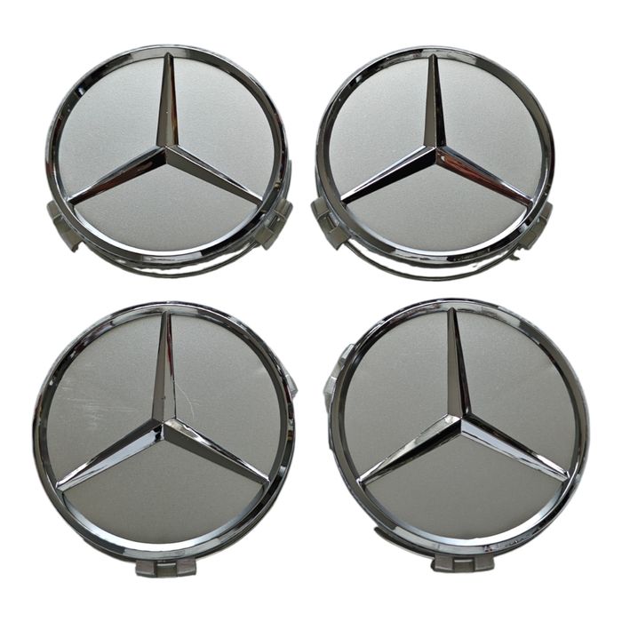 75мм Капачки за джанти за Мерцедес Mercedes-Benz - СВЕТЛО СИВИ