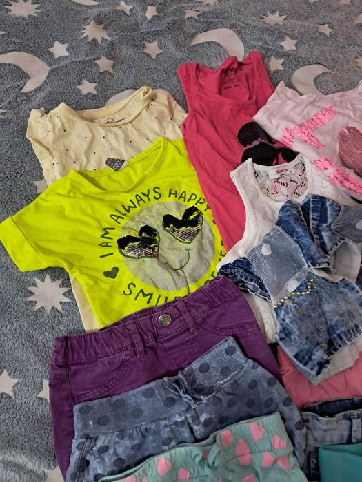 Летен Лот от дрехи за момиче 110 размер подарък маратонки