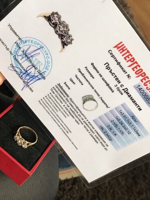 Пръстен с диаманти