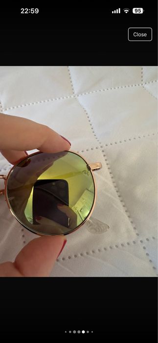 Ray Ban round metal green
