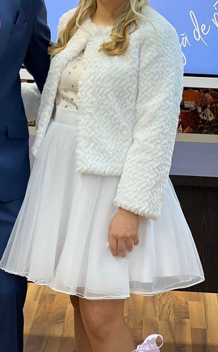 Rochie alba si bolerou