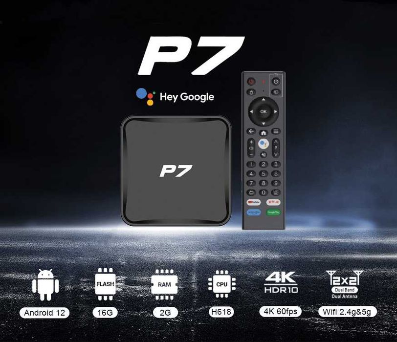 TvBox P7 PRO 4/32 Работает шустро+Бесплатные Каналы