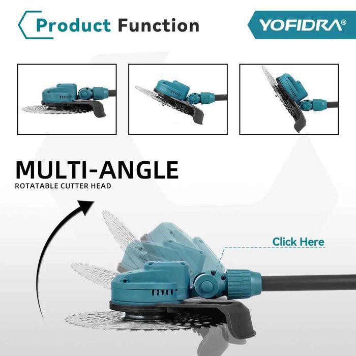 YOFIDRA 10-инчова електрическа косачка за трева 6000W 58000 об/мин