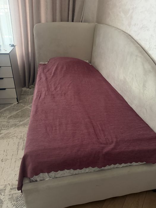 Кровать 200/90 в сером цвете