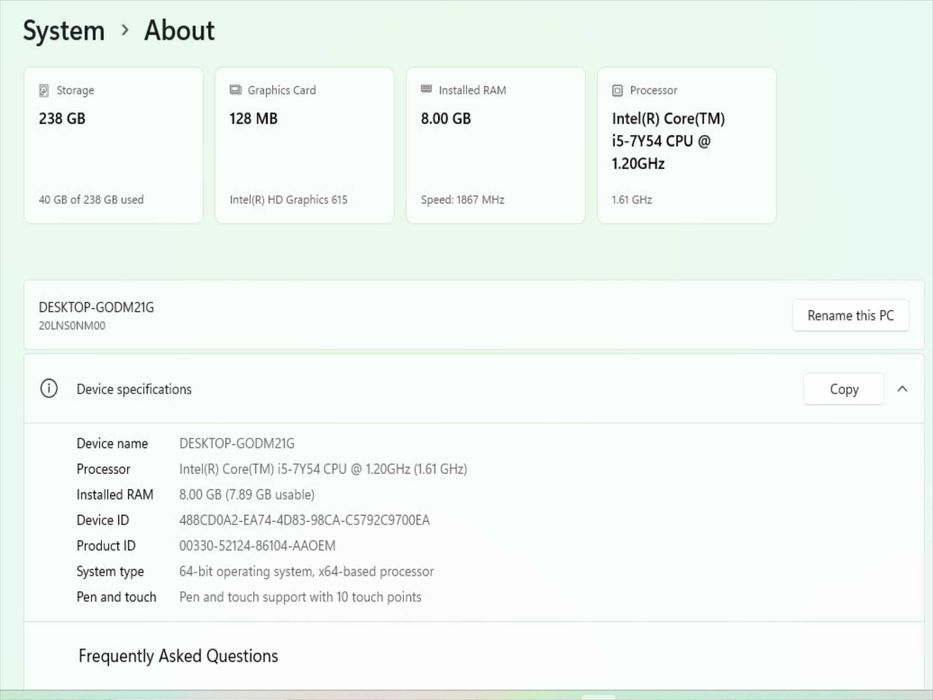 Таблет и Лаптоп 2в1 Lenovo ThinkPad Yoga 11e -i5-7Y54/RAM 8GB/SSD256GB