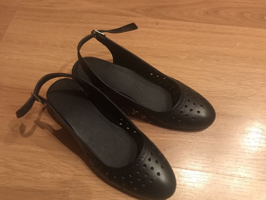 Pantofi din piele  culoare negru