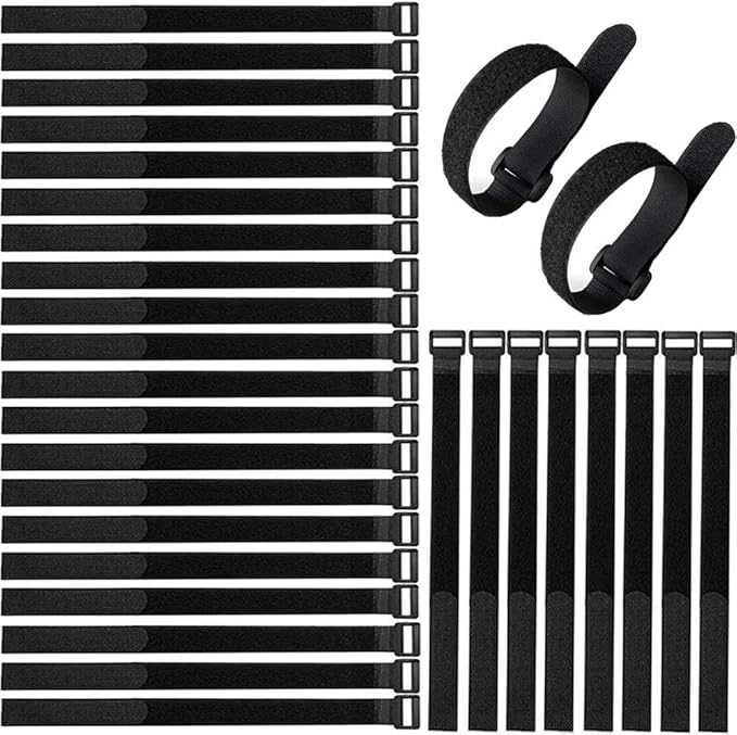 Aiqeer30buc.cleme de cablu negre de 30 cm cleme de cablu reutilizabile