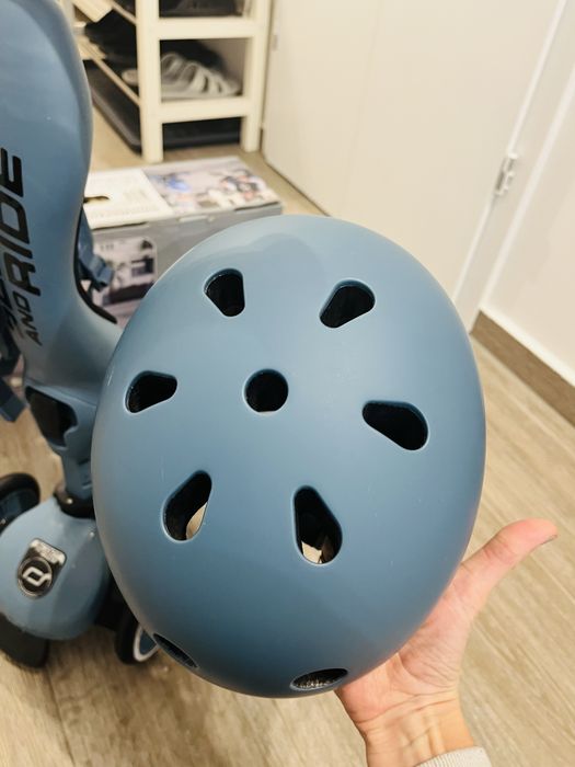 Scoot and ride trotineta, casca si rucsac