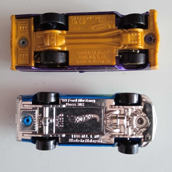 2 за 1 1969 FORD MUSTANG Boss 302+1964 CHEVY IMPALA HOTWHEELS toy cars
