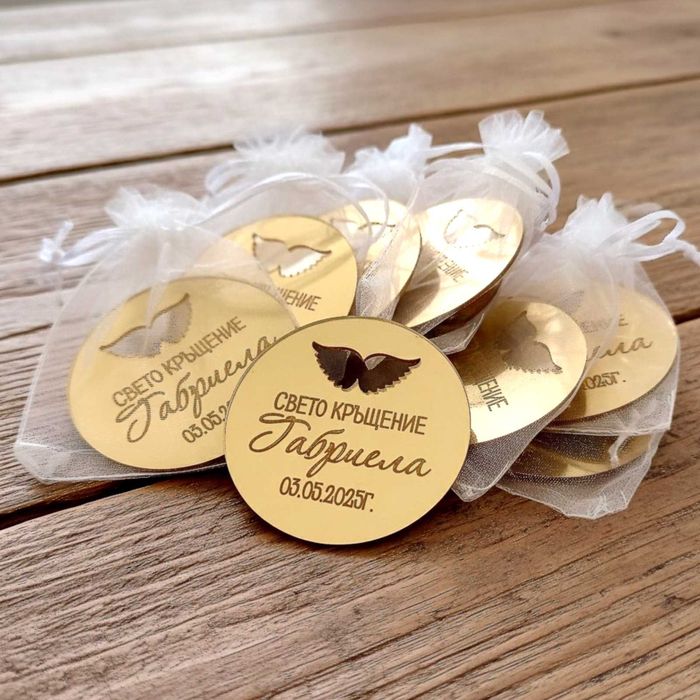 Подаръци за гости за кръщене, Фигурка Ангелче за Кръщене Мече, Криле