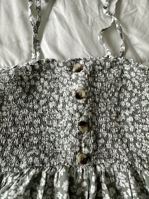 Зелено-бяла рокля Only