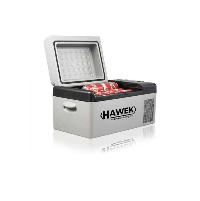 НЕМСКИ Портативен Компресорен Хладилник HAWEK 20L – 12V / 24V / 220V | Охлаждане И Замразяване Навсякъде модел: С20 + ЛЕД ФЕНЕР