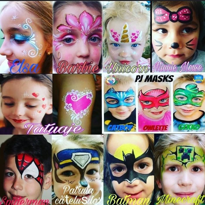 Mascote/pictură pe față la petrecerea ta! Timișoara