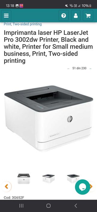 Imprimanta hp 3002dw