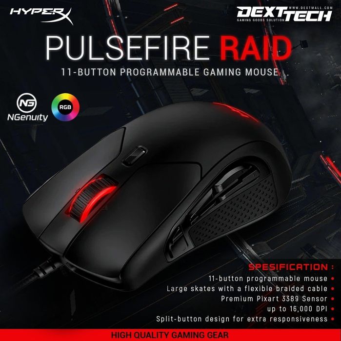 (11 кнопок) Hyperx Pulsefire RAID Игровая мышка/мышь