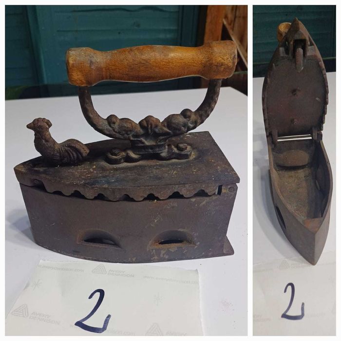 Fier de calcat vechi si cosuri artizanale din nuiele