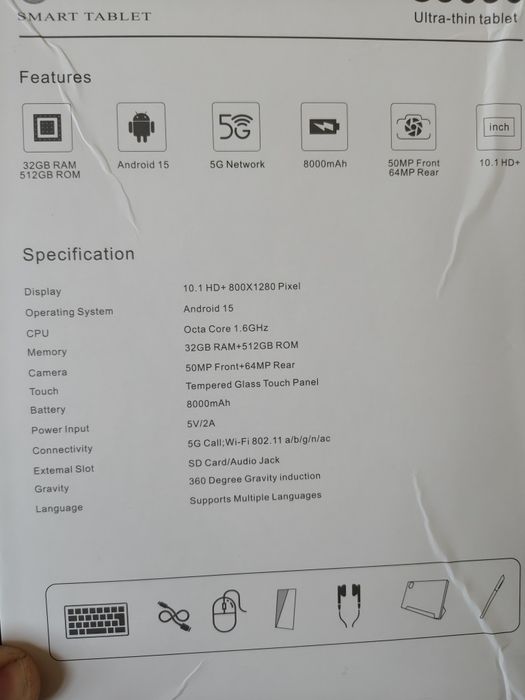 Таблет G5000 32RAM 512 MEMORY