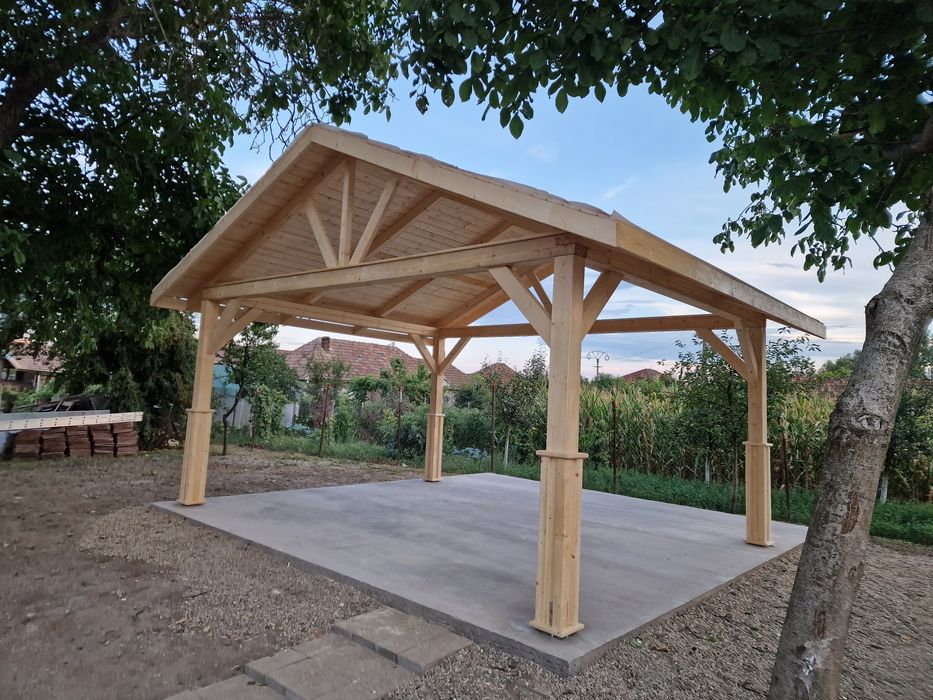 Pergole-Foisor- Terasa-Carport auto  poduri lemn  fier  piatra.