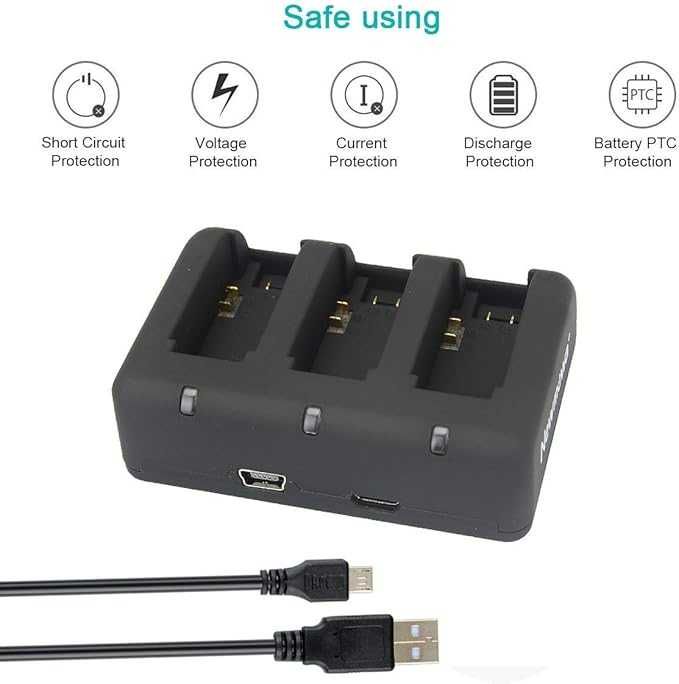 Newmowa 3 акумулаторни батерии AHDBT-401 и зарядно за Gopro камери