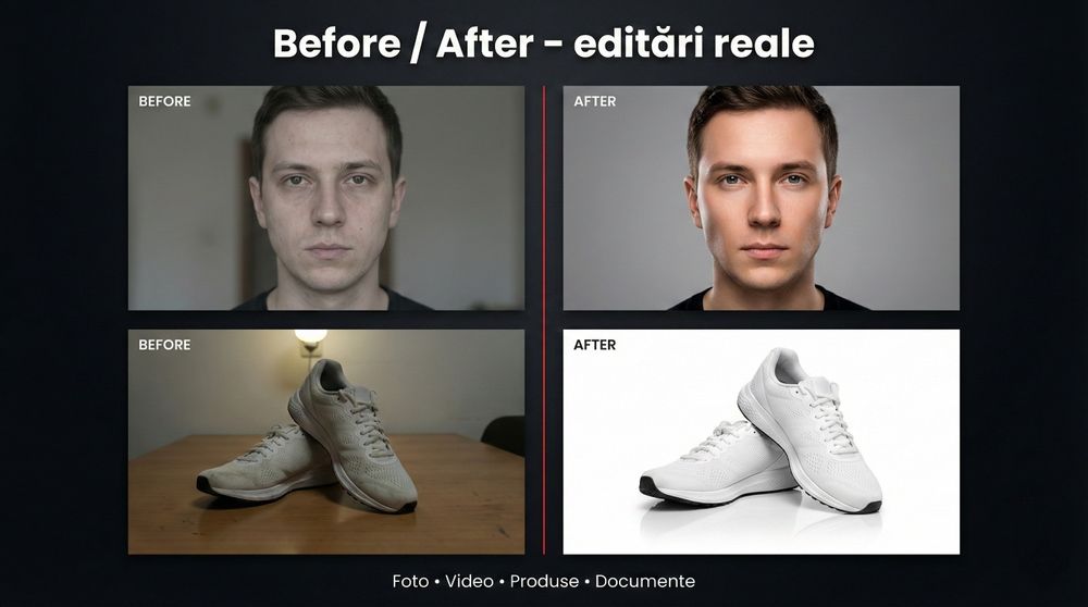 Editare Foto & Video Profesională | Retuș, Manipulare, Produse, DocX