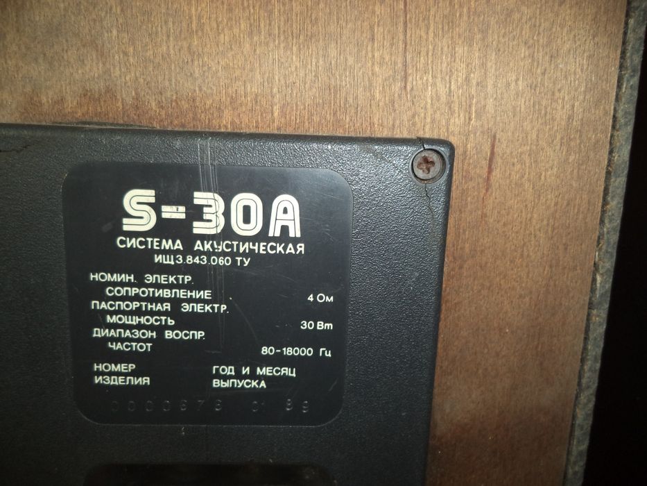 две колонки разиотехника s30a