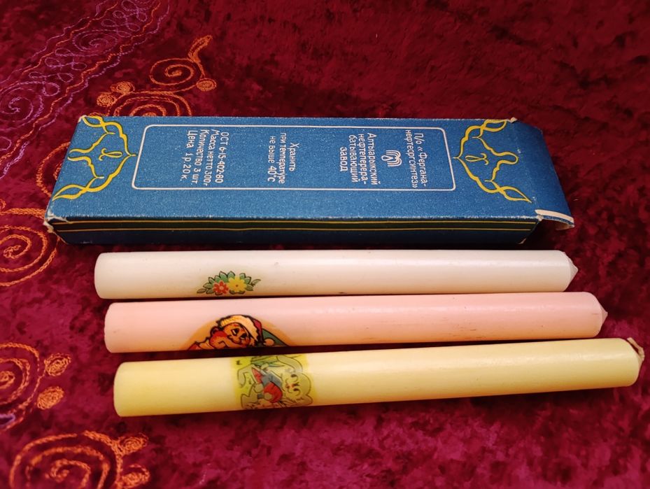 Погоны , шкатулка , подсвечник , свечи декоративные СССР