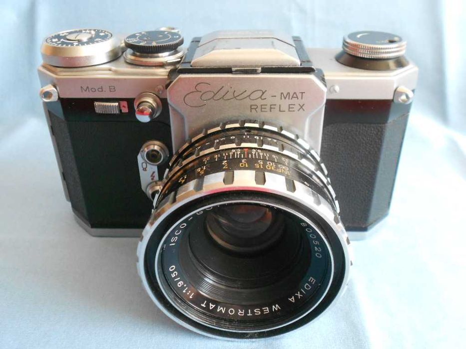 Wirgin edixa mat reflex cu M42 westromat 1.9, aparat foto film clasic