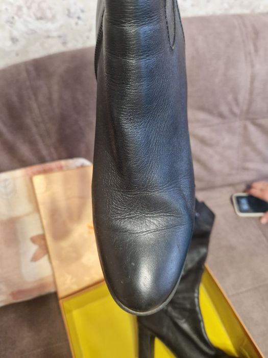 Натуральные демисезонные сапоги