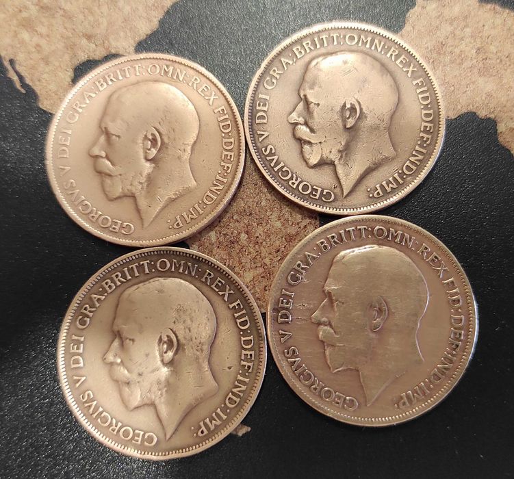 Монети Великобритания - 8 бр (1902-1940)