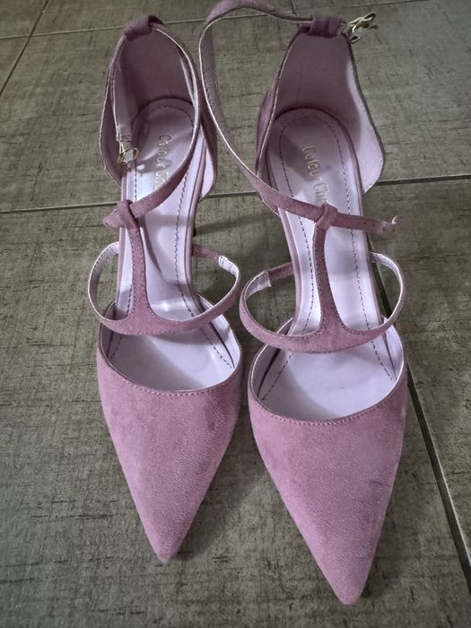 Pantofi noi piele intoarsa Colour Cherie marimea 37