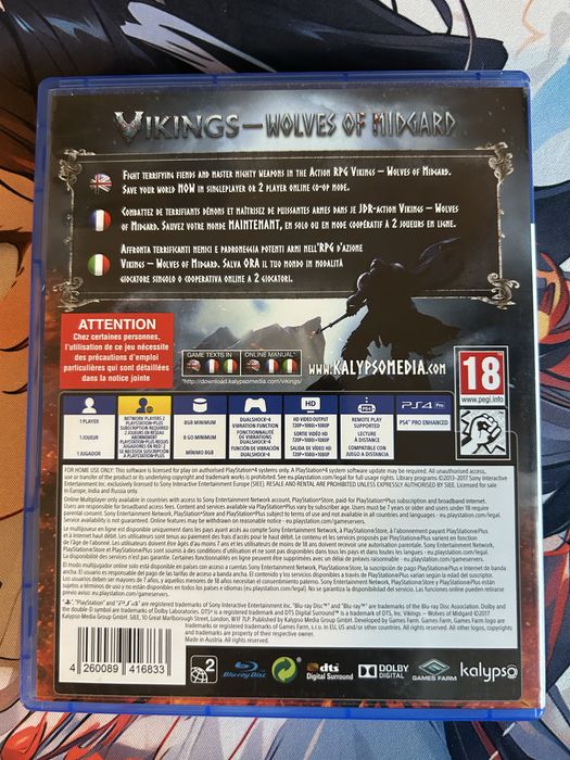Joc PS4: Vikings Wolves of Midgard - Special Edition (impecabil, contine si posterul original)