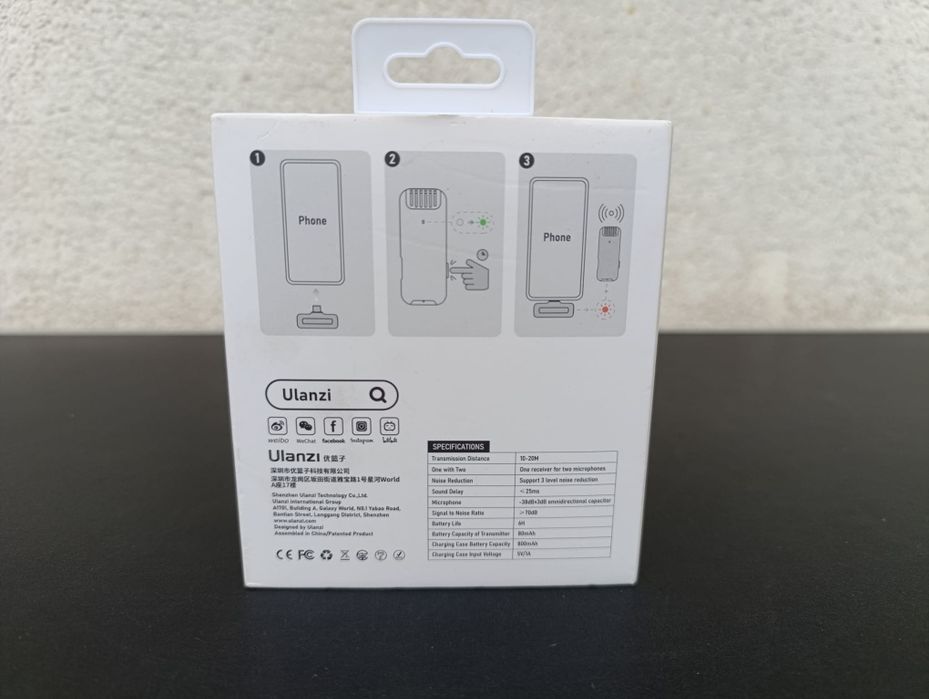 Set microfoane lavaliera wireless Ulanzi J12 USB Type-C  NOI