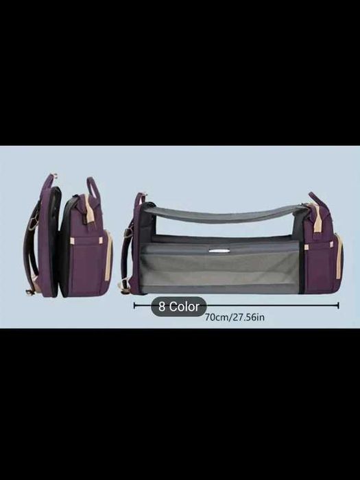 Rucsac multifunctional pentru Scutece Bebelusi cu patut pliabil