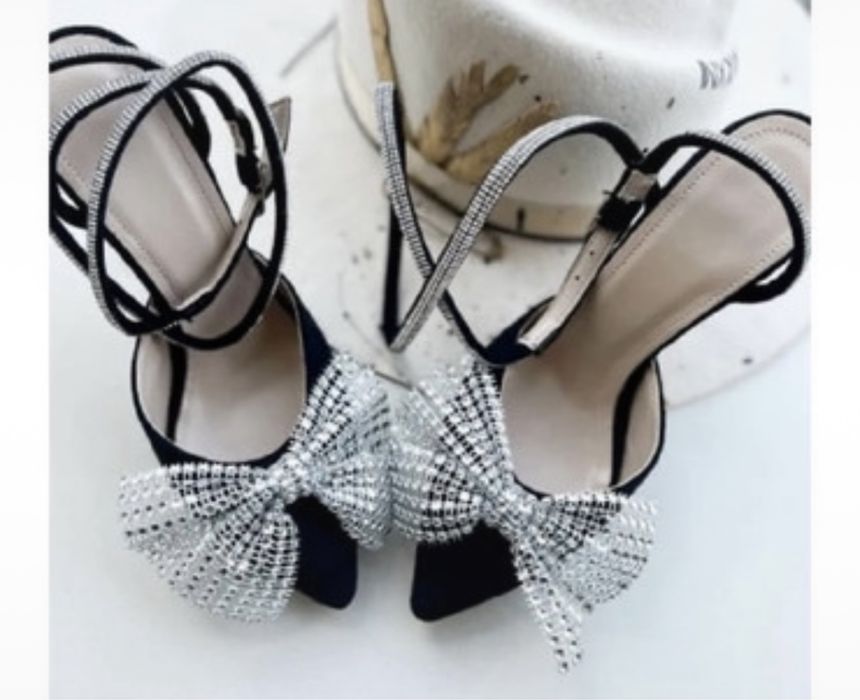 Pantofi cu toc sparkle