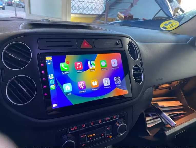 Мултимедия 9″ Android 14 за VW Tiguan CARPLAY навигация RDS DSP GPS