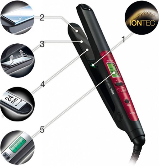 Placă de îndreptat părul BRAUN Satin Hair 7 Colour Saver și IONTEC.