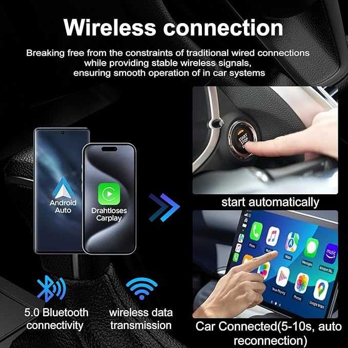 ZUOQIANG 2 в 1 безжичен Carplay адаптер