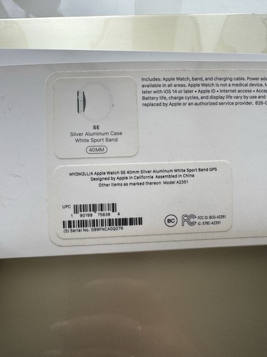 Apple Watch SE Silver 40 mm Оригинал