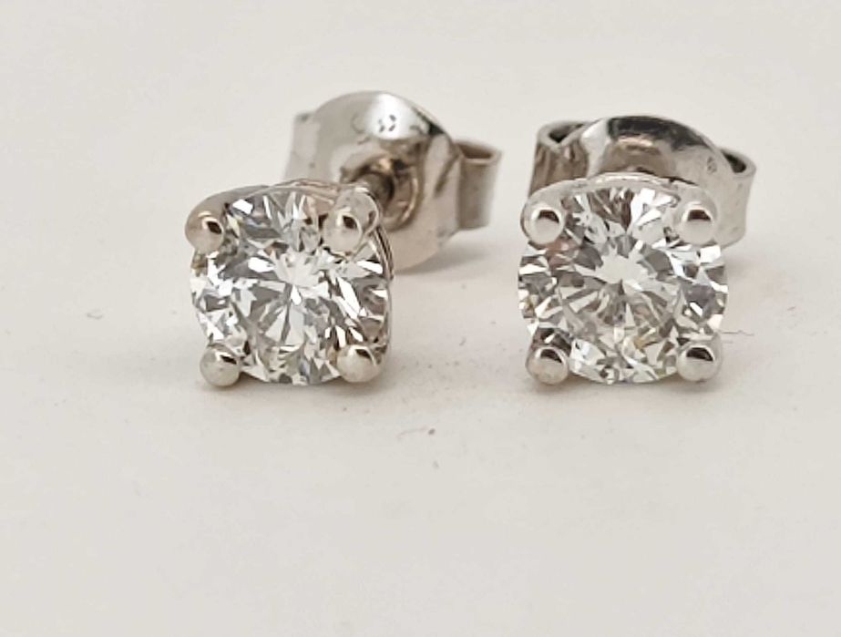 Cercei aur 14k cu diamante GIA certificate