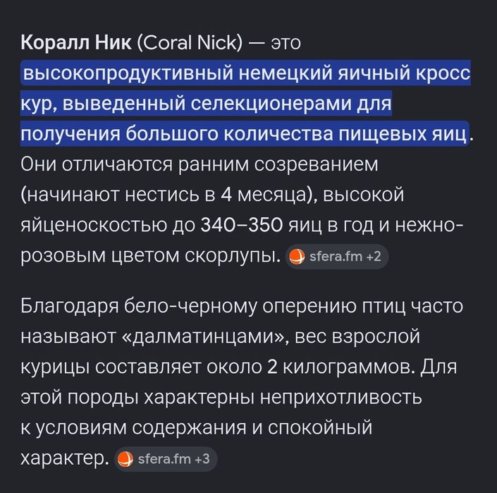 Кур Несушек  " Коралл Ник " Молодняк !