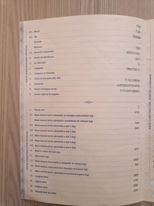 Tym T503,4x4 cu incarcator frontal original