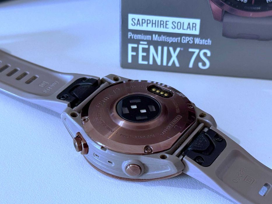Бартер! Garmin Fenix 7S Sapphire Solar / Dark Bronze Titanium Shale Gray (Сиво-Кафяв)