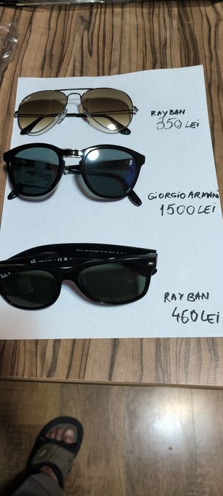 Ochelari soare Ray ban, Giorgio Armani ,Versace