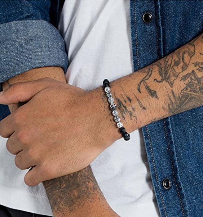 Браслет из серебра и обсидиана Thomas Sabo